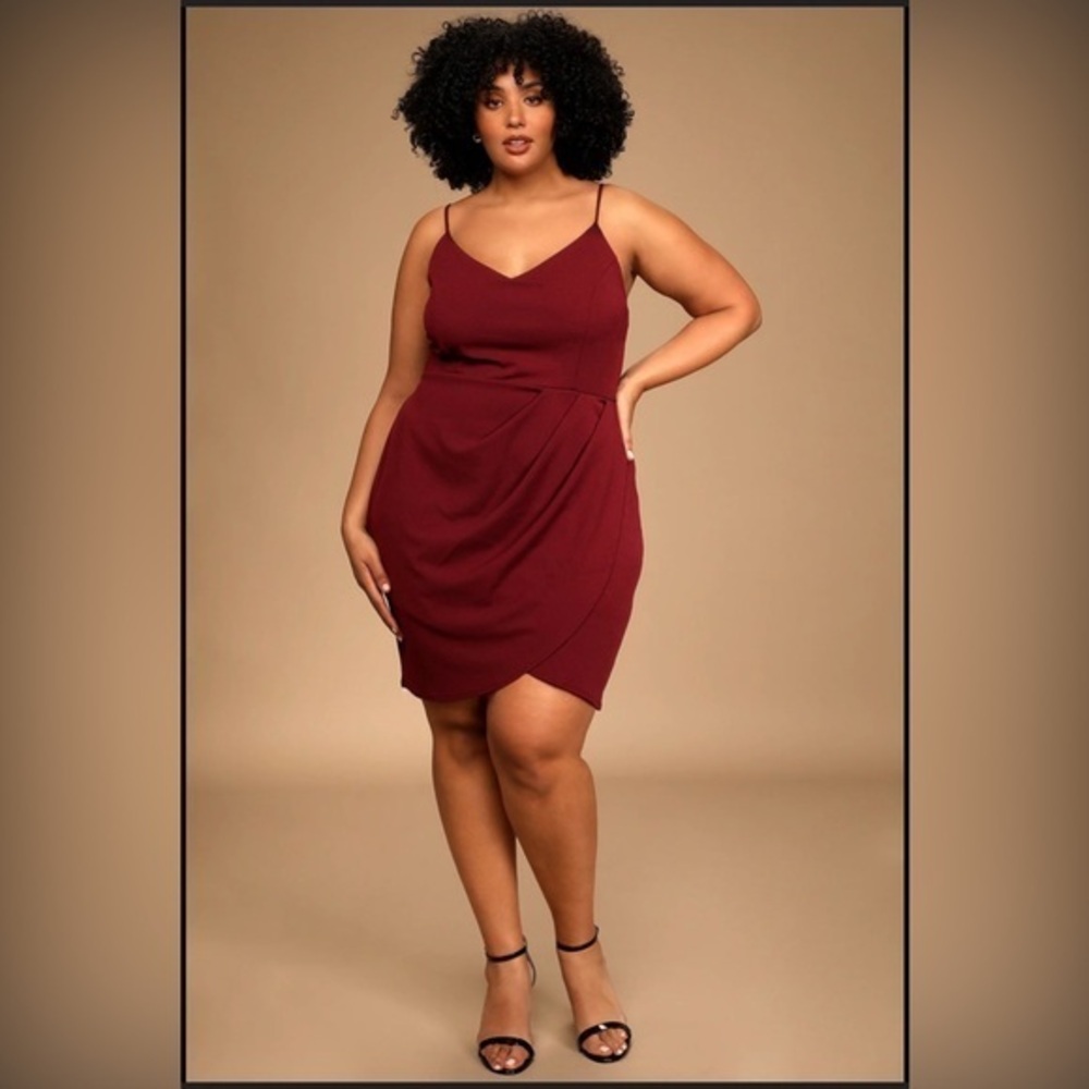Lulu's Wine High Low Dress Size XL